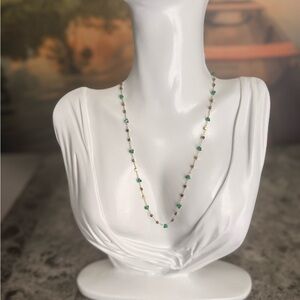 Chic Green and Gold Necklace